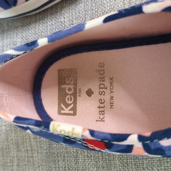 Keds Kate Spade Collab Sneakers Patriotic Red Blue Hearts Metallic Laces 5.5 - Picture 5 of 13